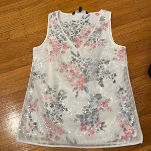 Dressy floral top with sequins WHBM